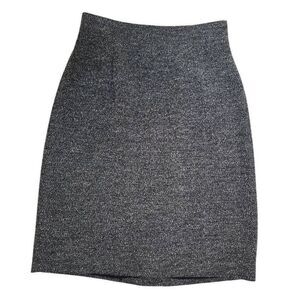 Ann Taylor Wool Blend Pencil Skirt Size 4 Grey Tweed Career Professional